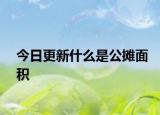 今日更新什么是公摊面积