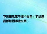 卫浴用品属于哪个类目（卫浴用品都包括哪些东西）