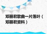 邓丽君歌曲一片落叶（邓丽君资料）