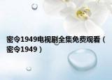 密令1949电视剧全集免费观看（密令1949）