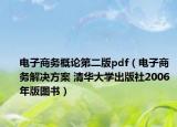 电子商务概论第二版pdf（电子商务解决方案 清华大学出版社2006年版图书）