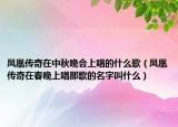 凤凰传奇在中秋晚会上唱的什么歌（凤凰传奇在春晚上唱那歌的名字叫什么）