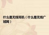 什么是无线耳机（什么是无线广域网）