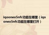iqooneo5nfc功能在哪里（iqooneo5nfc功能在哪里打开）