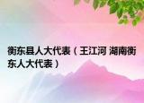 衡东县人大代表（王江河 湖南衡东人大代表）