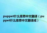 puppet什么意思中文翻译（puppet什么意思中文翻译成）