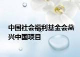 中国社会福利基金会燕兴中国项目