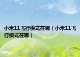 小米11飞行模式在哪（小米11飞行模式在哪）