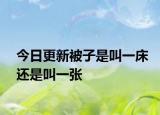 今日更新被子是叫一床还是叫一张