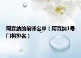 阿森纳的前锋名单（阿森纳1号门将排名）