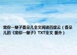宠你一辈子香朵儿全文阅读百度云（香朵儿的《宠你一辈子》TXT全文 番外）