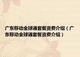 广东移动全球通套餐资费介绍（广东移动全球通套餐资费介绍）