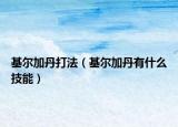 基尔加丹打法（基尔加丹有什么技能）