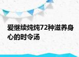 爱继续炖炖72种滋养身心的时令汤