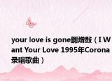 your love is gone鍘熷敱（I Want Your Love 1995年Corona录唱歌曲）