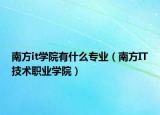 南方it学院有什么专业（南方IT技术职业学院）