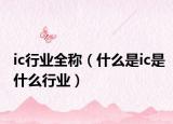 ic行业全称（什么是ic是什么行业）