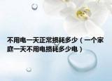 不用电一天正常损耗多少（一个家庭一天不用电损耗多少电）