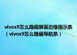 vivos9怎么隐藏屏幕边缘指示条（vivos9怎么隐藏导航条）