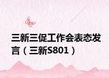 三新三促工作会表态发言（三新S801）