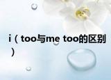 i（too与me too的区别）