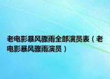老电影暴风骤雨全部演员表（老电影暴风骤雨演员）