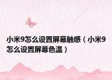 小米9怎么设置屏幕触感（小米9怎么设置屏幕色温）