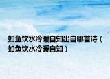 如鱼饮水冷暖自知出自哪首诗（如鱼饮水冷暖自知）