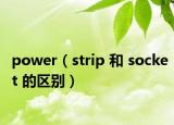 power（strip 和 socket 的区别）
