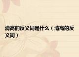 清高的反义词是什么（清高的反义词）
