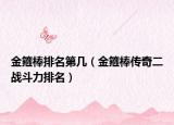 金箍棒排名第几（金箍棒传奇二战斗力排名）