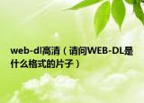 web-dl高清（请问WEB-DL是什么格式的片子）