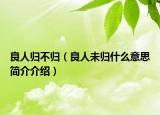 良人归不归（良人未归什么意思简介介绍）