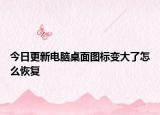 今日更新电脑桌面图标变大了怎么恢复