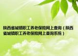 陕西省城镇职工养老保险网上查询（陕西省城镇职工养老保险网上查询系统）