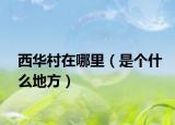 西华村在哪里（是个什么地方）