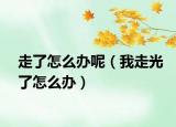 走了怎么办呢（我走光了怎么办）