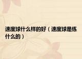 速度球什么样的好（速度球是练什么的）