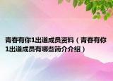 青春有你1出道成员资料（青春有你1出道成员有哪些简介介绍）