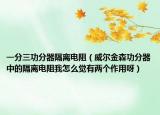 一分三功分器隔离电阻（威尔金森功分器中的隔离电阻我怎么觉有两个作用呀）