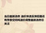 当日最新消息 油价快速反弹后期还有想象空间吗油价调整最新消息引关注