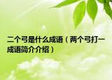 二个弓是什么成语（两个弓打一成语简介介绍）