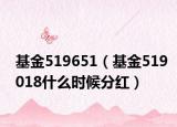 基金519651（基金519018什么时候分红）