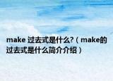 make 过去式是什么?（make的过去式是什么简介介绍）
