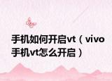 手机如何开启vt（vivo手机vt怎么开启）