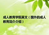 成人教育学院英文（国外的成人教育简介介绍）
