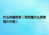 什么叫做双恋（双恋是什么意思简介介绍）