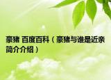 豪猪 百度百科（豪猪与谁是近亲简介介绍）