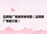 品牌推广策略思维导图（品牌推广策略方案）