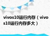 vivos10运行内存（vivos10运行内存多大）